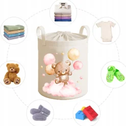 Babymam kosz na zabawki ubrania pranie duży zamykany pojemnik organizer