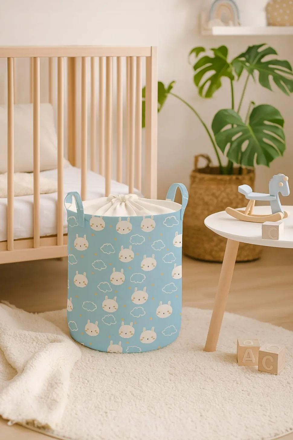 Babymam kosz na zabawki ubrania pranie duży zamykany pojemnik organizer