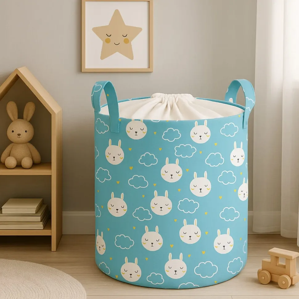 Babymam kosz na zabawki ubrania pranie duży zamykany pojemnik organizer