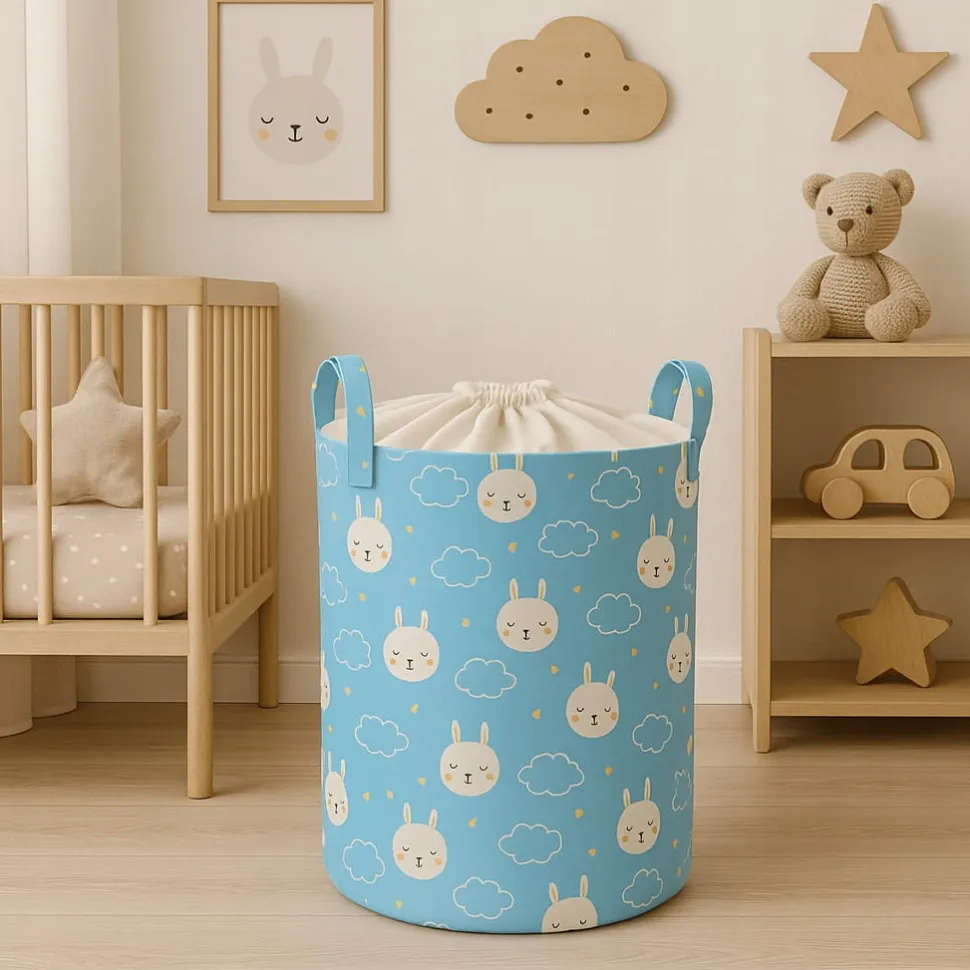 Babymam kosz na zabawki ubrania pranie duży zamykany pojemnik organizer