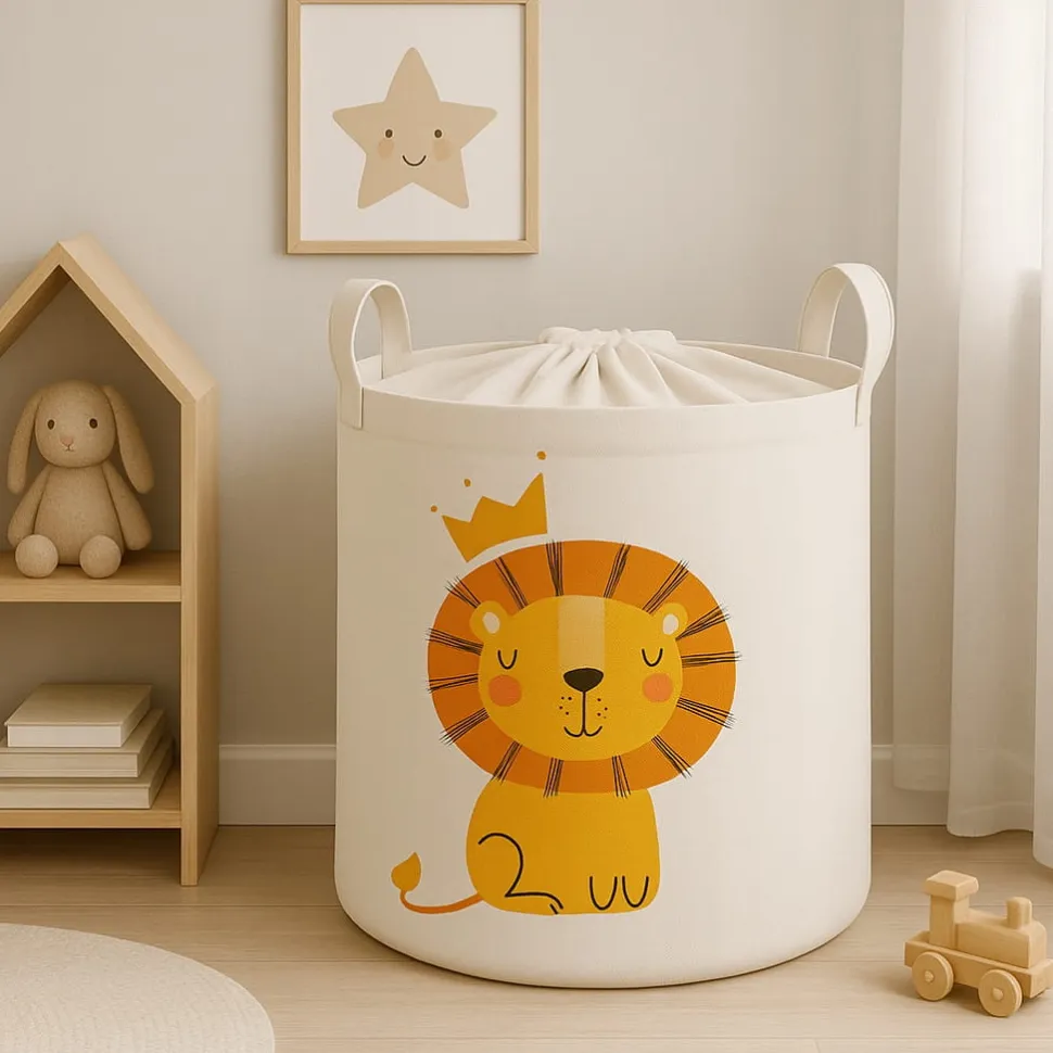 Babymam kosz na zabawki ubrania pranie duży zamykany pojemnik organizer