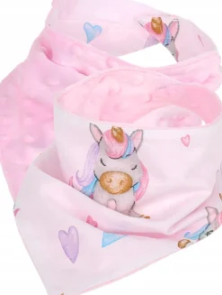 Babymam miękki śliniak apaszka minky na rzepy 2w1