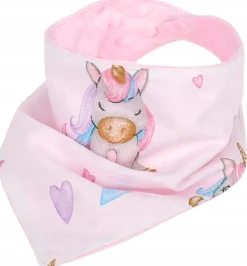 Babymam miękki śliniak apaszka minky na rzepy 2w1