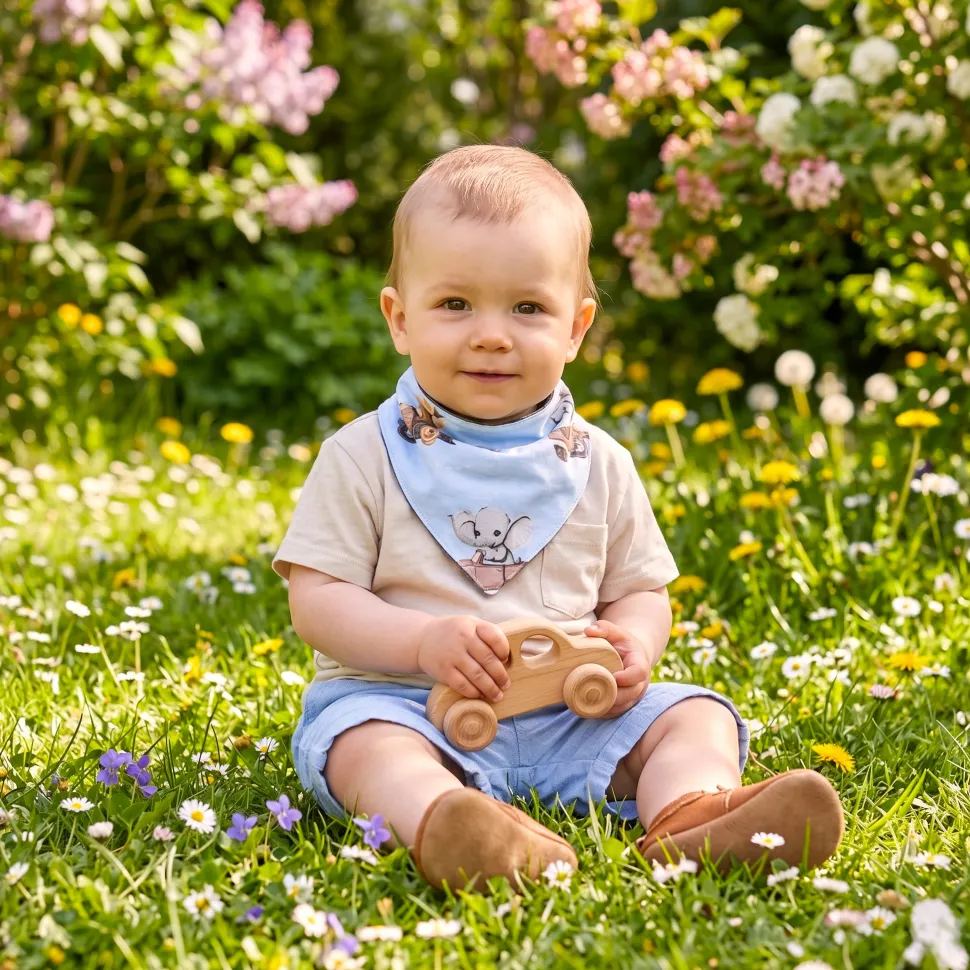 Babymam miękki śliniak apaszka minky na rzepy 2w1