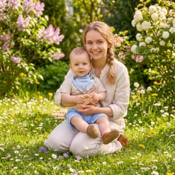 Babymam miękki śliniak apaszka minky na rzepy 2w1