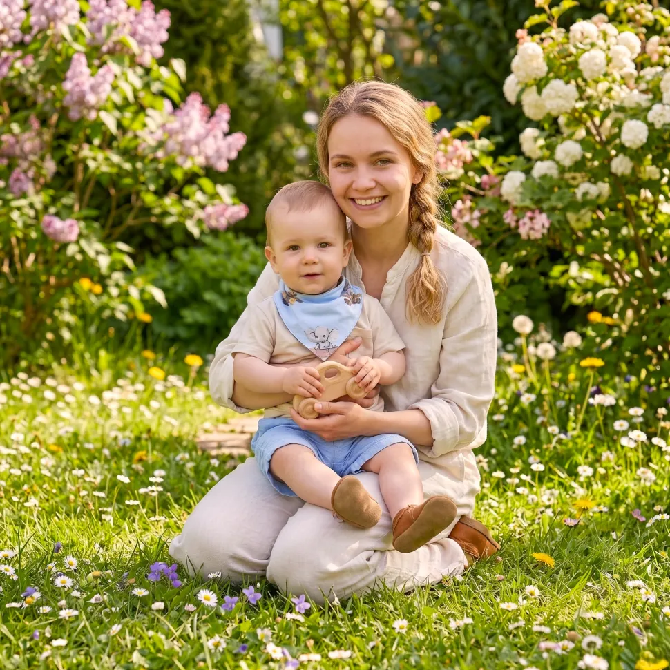 Babymam miękki śliniak apaszka minky na rzepy 2w1