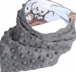 Babymam miękki śliniak apaszka minky na rzepy 2w1