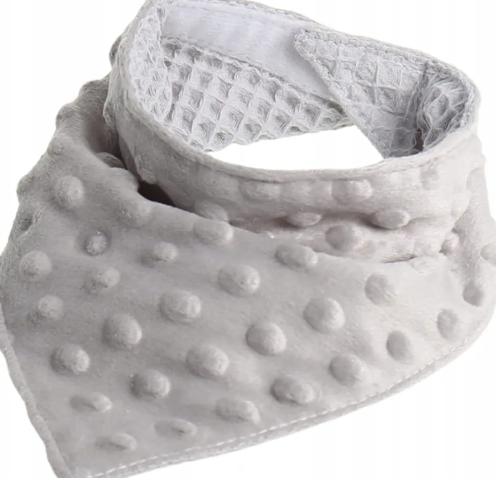 Babymam miękki śliniak apaszka minky na rzepy 2w1