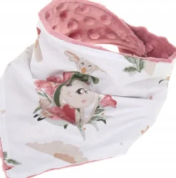 Babymam miękki śliniak apaszka minky na rzepy 2w1