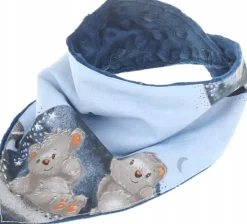 Babymam miękki śliniak apaszka minky na rzepy 2w1
