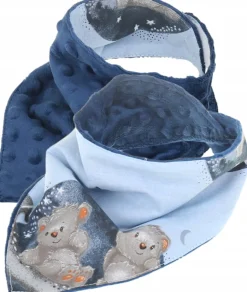 Babymam miękki śliniak apaszka minky na rzepy 2w1