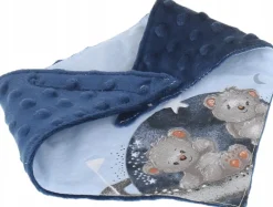 Babymam miękki śliniak apaszka minky na rzepy 2w1