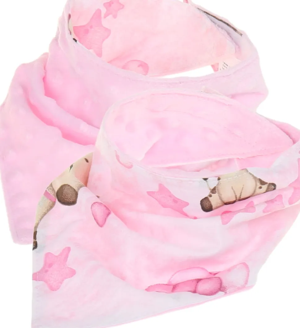 Babymam miękki śliniak apaszka minky na rzepy 2w1