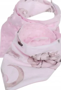 Babymam miękki śliniak apaszka minky na rzepy 2w1