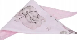 Babymam miękki śliniak apaszka minky na rzepy 2w1