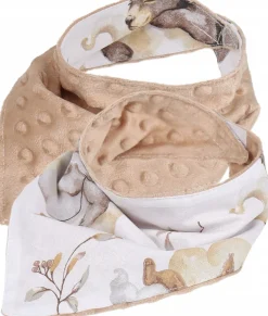 Babymam miękki śliniak apaszka minky na rzepy 2w1