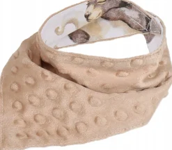 Babymam miękki śliniak apaszka minky na rzepy 2w1