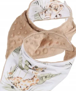Babymam miękki śliniak apaszka minky na rzepy 2w1