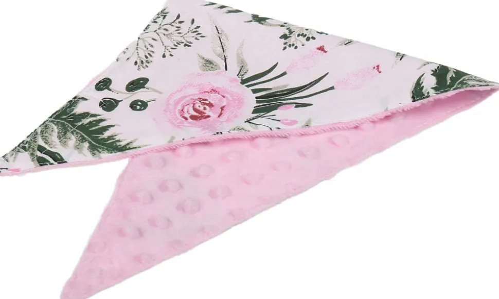 Babymam miękki śliniak apaszka minky na rzepy 2w1