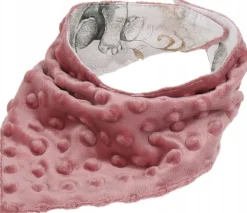 Babymam miękki śliniak apaszka minky na rzepy 2w1
