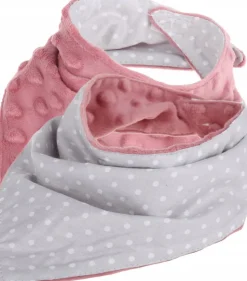Babymam miękki śliniak apaszka minky na rzepy 2w1