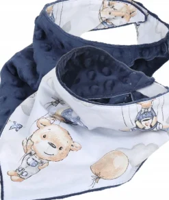 Babymam miękki śliniak apaszka minky na rzepy 2w1