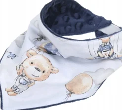 Babymam miękki śliniak apaszka minky na rzepy 2w1