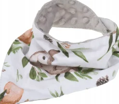 Babymam miękki śliniak apaszka minky na rzepy 2w1