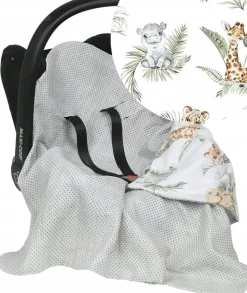 Babymam muślinowy otulacz kocyk nosidełka fotelika