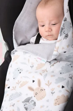 Babymam muślinowy otulacz kocyk nosidełka fotelika