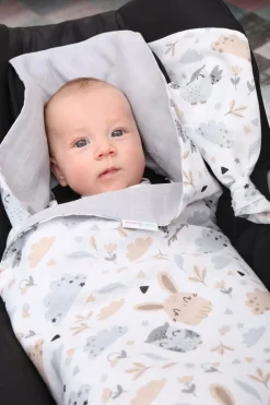 Babymam muślinowy otulacz kocyk nosidełka fotelika