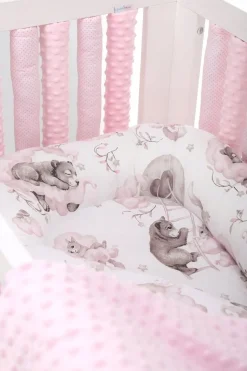 Babymam ochraniacz modułowy do łóżeczka minky 20el