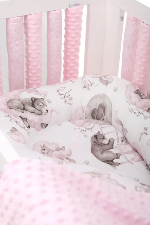 Babymam ochraniacz modułowy do łóżeczka minky 20el