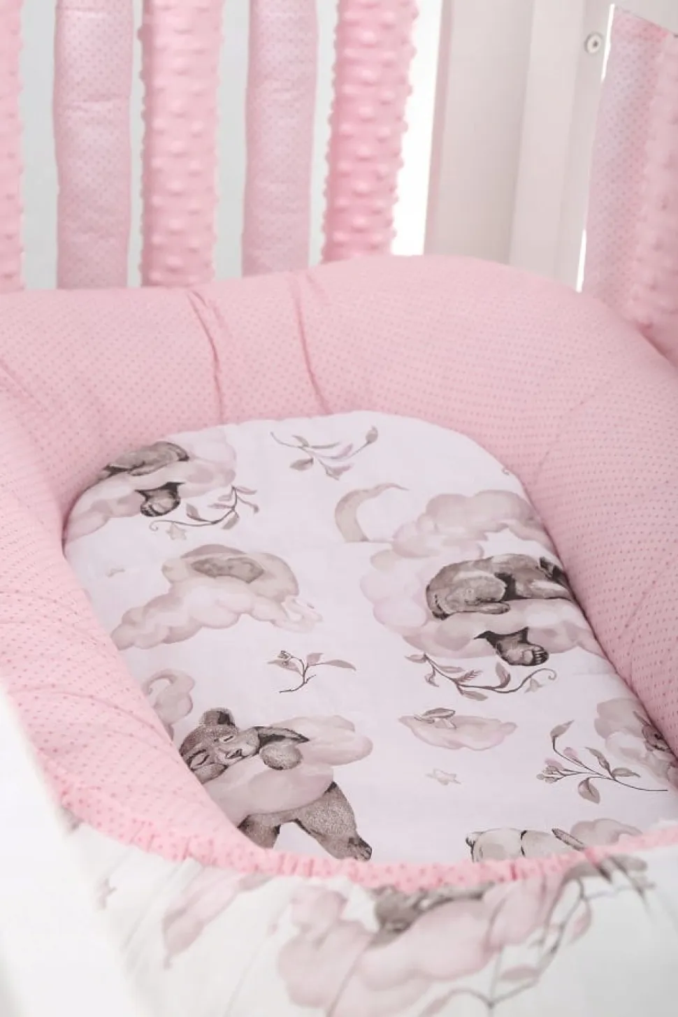 Babymam ochraniacz modułowy do łóżeczka minky 20el