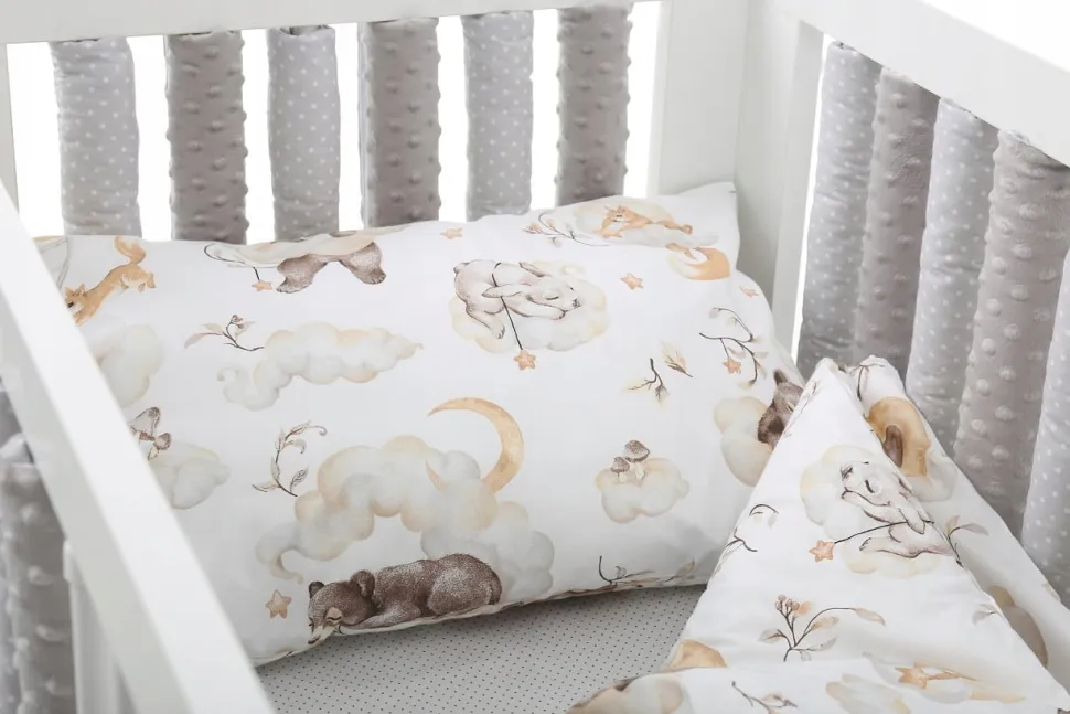 Babymam ochraniacz modułowy do łóżeczka minky 20el