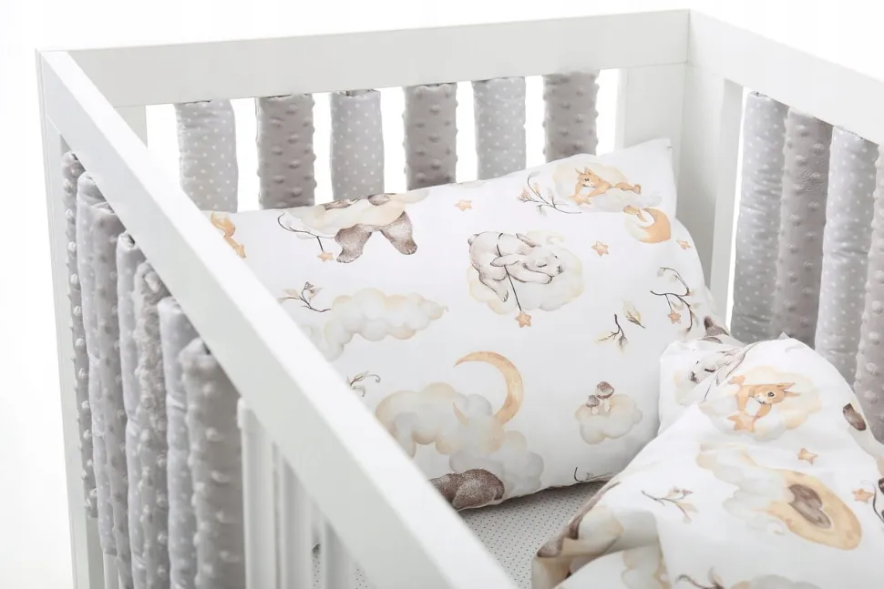 Babymam ochraniacz modułowy do łóżeczka minky 20el