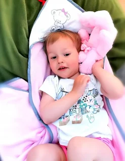Babymam okrycie kąpielowe ręcznik 100x100 bawełna