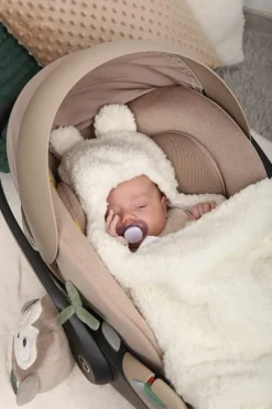 Babymam otulacz do fotelika wózka nosidełka zapinany ciepły bawełna plusz