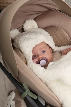 Babymam otulacz do fotelika wózka nosidełka zapinany ciepły bawełna plusz