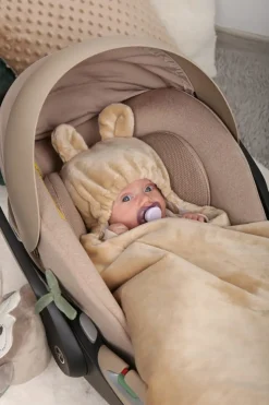 Babymam otulacz do fotelika wózka nosidełka zapinany ciepły bawełna plusz