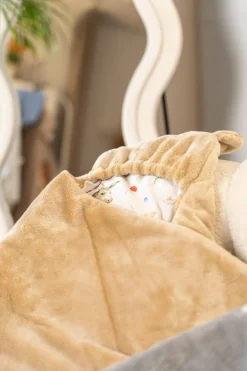 Babymam otulacz do fotelika wózka nosidełka zapinany ciepły bawełna plusz