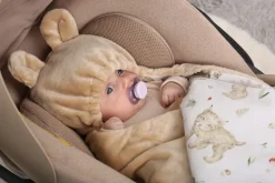 Babymam otulacz do fotelika wózka nosidełka zapinany ciepły bawełna plusz