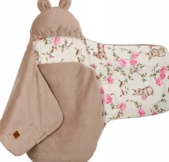 Babymam otulacz do fotelika wózka nosidełka zapinany ciepły bawełna plusz