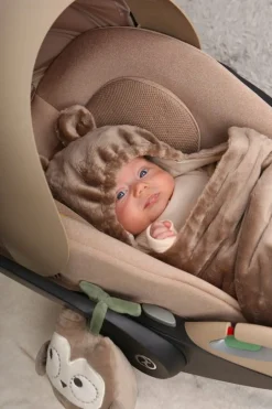 Babymam otulacz do fotelika wózka nosidełka zapinany ciepły bawełna plusz