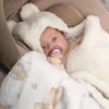 Babymam otulacz do fotelika wózka nosidełka zapinany ciepły bawełna plusz