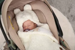 Babymam otulacz do fotelika wózka nosidełka zapinany ciepły bawełna plusz