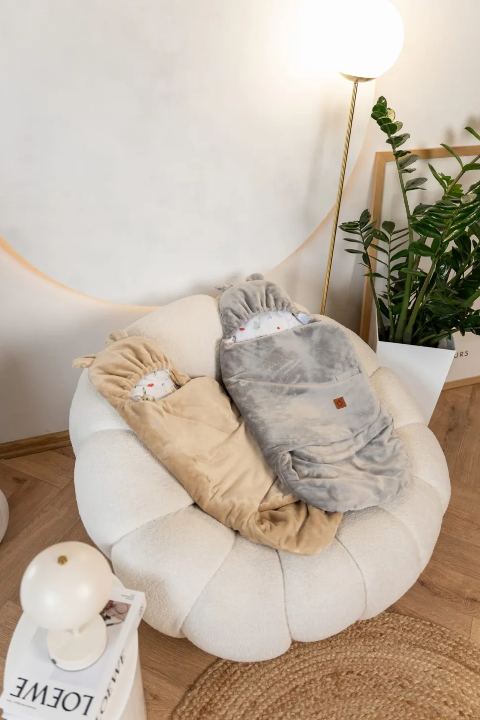 Babymam otulacz do fotelika wózka nosidełka zapinany ciepły bawełna plusz