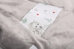 Babymam otulacz do fotelika wózka nosidełka zapinany ciepły bawełna plusz