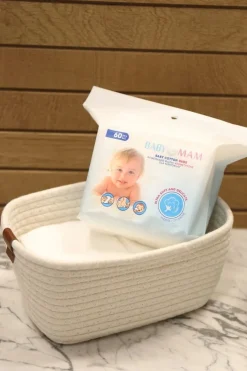 Babymam płatki kosmetyczne bawełniane dla niemowląt dzieci 60szt