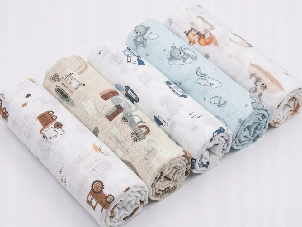 Babymam pieluchy tetrowe bawełna 100% zestaw 5szt